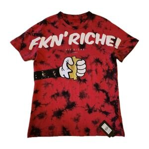 Vie Riche Paris T- Shirt Fkn Riche Red And Black Unisex Hard To Find Design